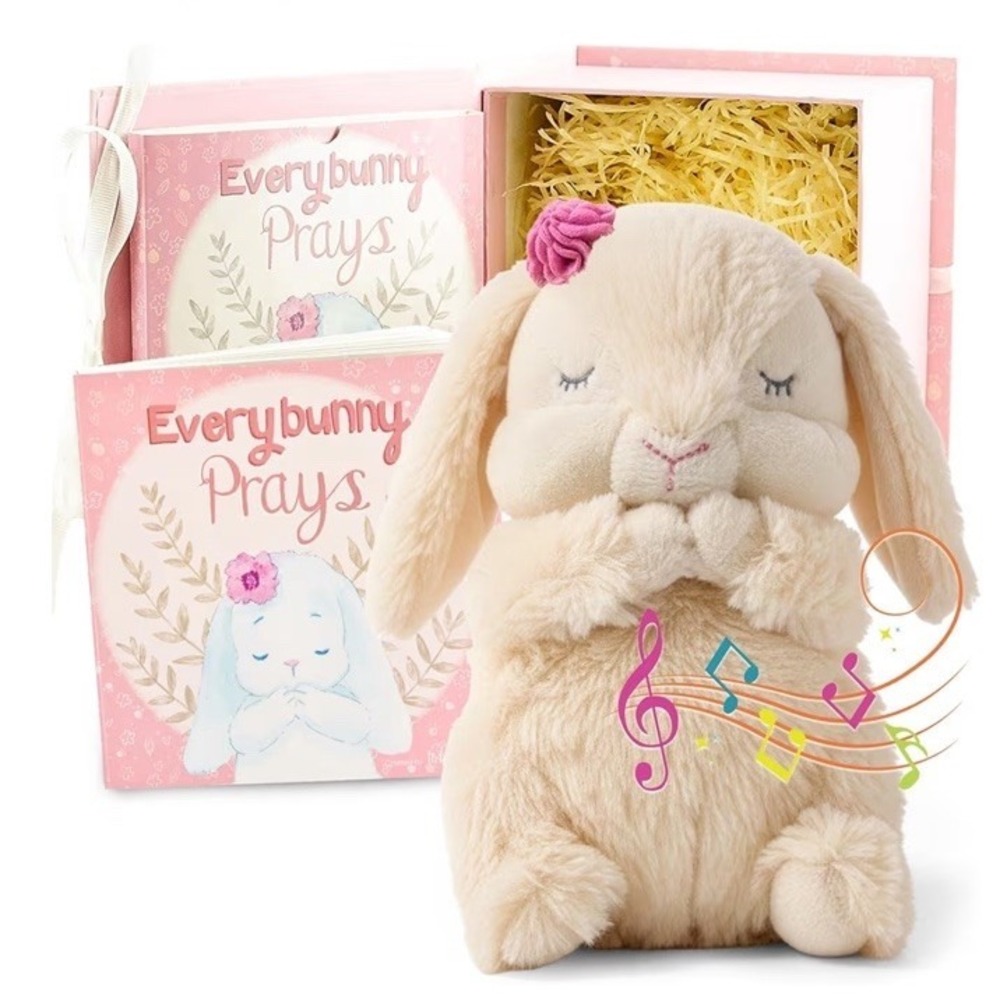 (b35/16)newTickle & Main Everybunny Prays Bunny‎ & Musical Prayer (damaged Box)